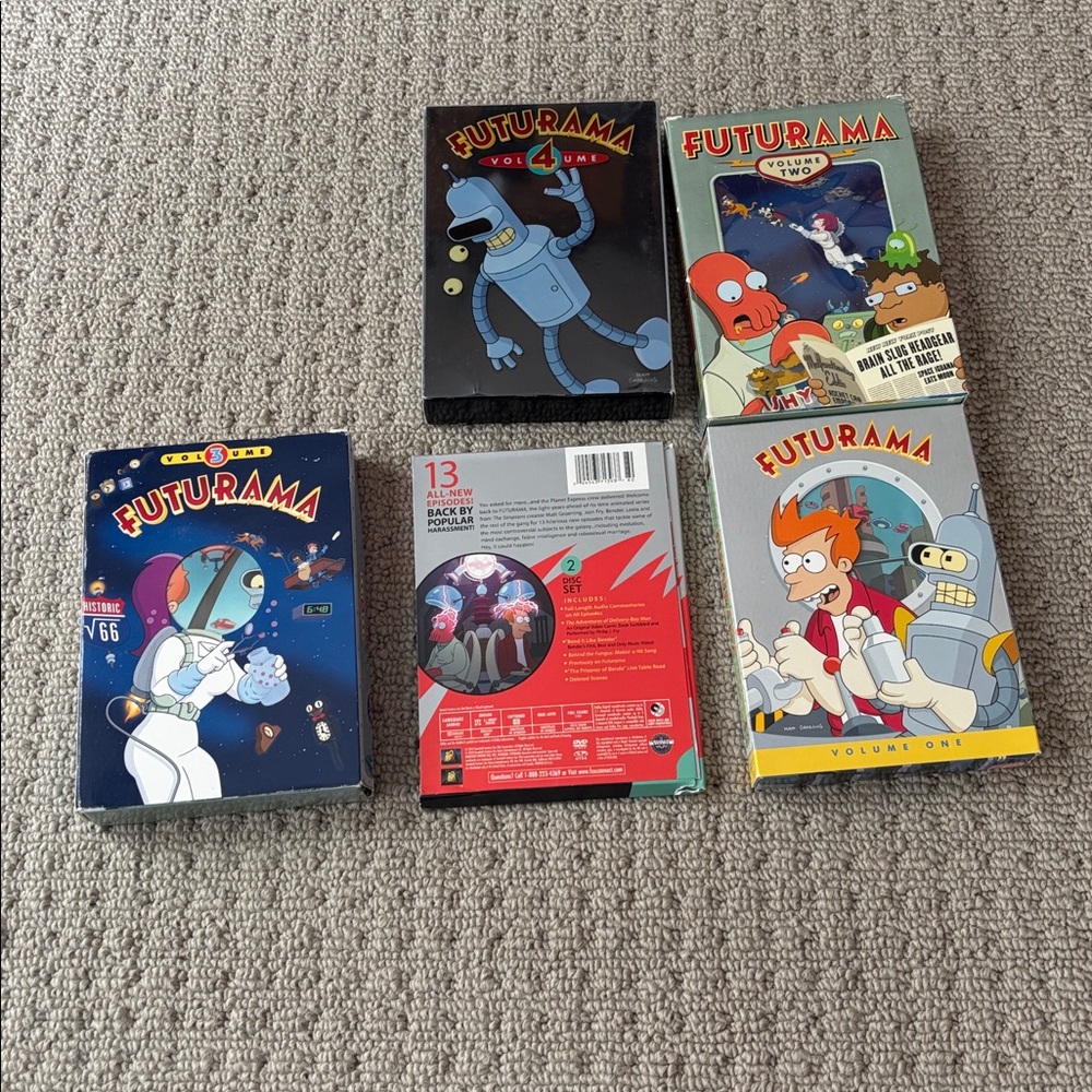 Futurama DVD Box Set Volumes - Colorful Cartoon Covers - Picture 4 of 5